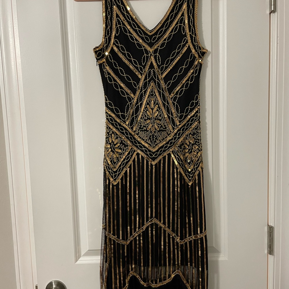 New Years Eve Classic Midi Flapper Dress